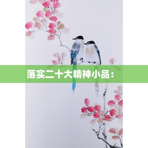 落實(shí)二十大精神小品： 