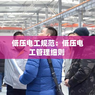 低壓電工規(guī)范：低壓電工管理細(xì)則 