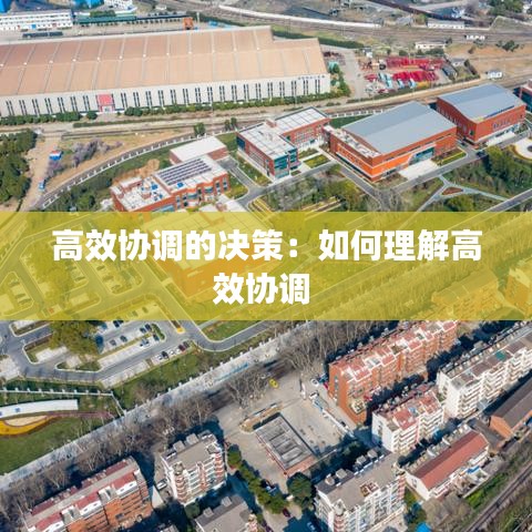 高效協(xié)調(diào)的決策：如何理解高效協(xié)調(diào) 