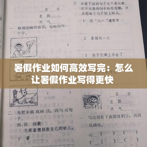 暑假作業(yè)如何高效寫完：怎么讓暑假作業(yè)寫得更快 