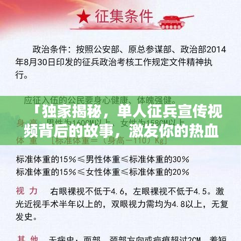 「獨家揭秘，單人征兵宣傳視頻背后的故事，激發(fā)你的熱血青春！」