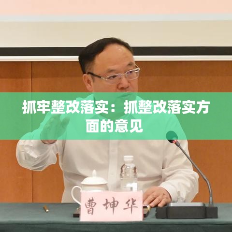 抓牢整改落實(shí)：抓整改落實(shí)方面的意見 