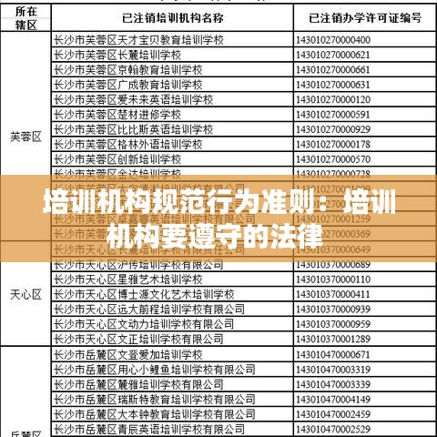 培訓(xùn)機(jī)構(gòu)規(guī)范行為準(zhǔn)則：培訓(xùn)機(jī)構(gòu)要遵守的法律 