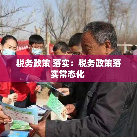 稅務(wù)政策 落實：稅務(wù)政策落實常態(tài)化 