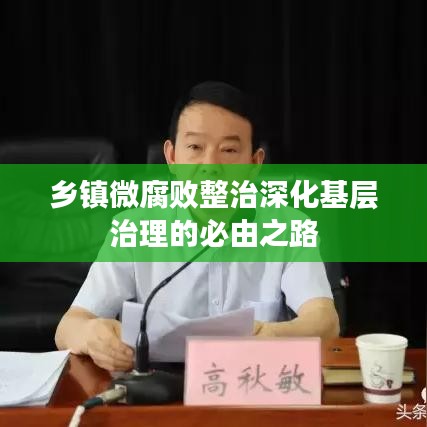 鄉(xiāng)鎮(zhèn)微腐敗整治深化基層治理的必由之路