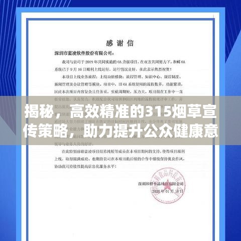 揭秘，高效精準的315煙草宣傳策略，助力提升公眾健康意識！