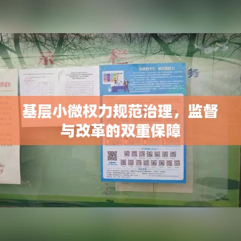 基層小微權(quán)力規(guī)范治理，監(jiān)督與改革的雙重保障