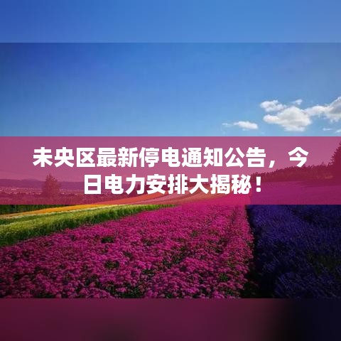 未央區(qū)最新停電通知公告，今日電力安排大揭秘！